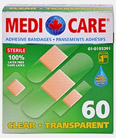 Medi Care Adhesive Bandages Clear 60