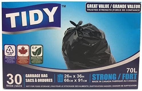 Tidy Black Garbage Bag 30