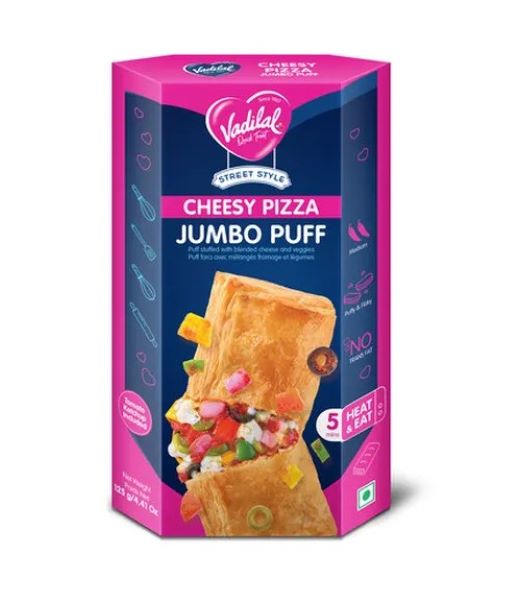 Vadilal Cheesy Pizza Jumbo Puff 125g