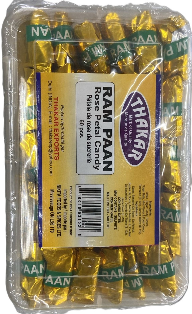 Kamal Ram Paan/Rose Petel Candy 60Pcs
