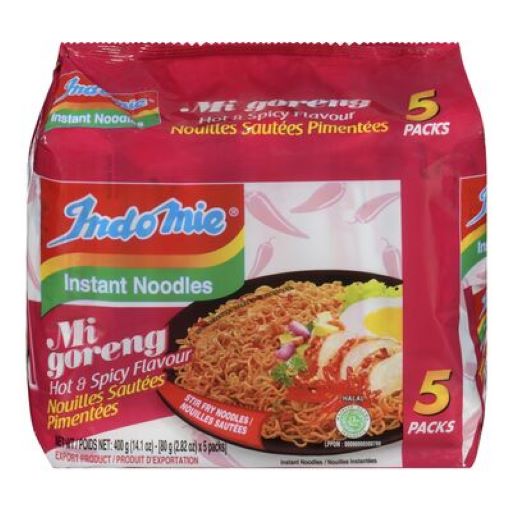 Indomie Mi Goreng Hot & Spicy Noodels 5x85g 